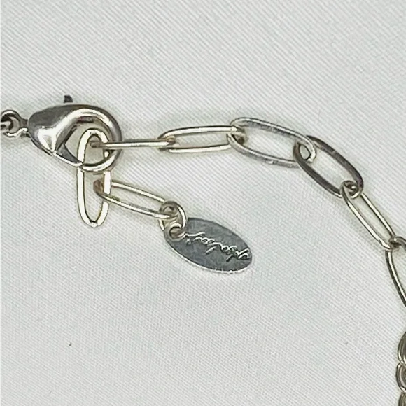 NWOT Free People Maxamillion World Traveler Charm Necklace Silver - Picture 4 of 10